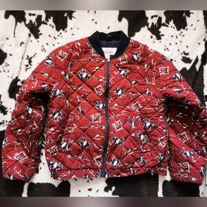 VINTAGE "ARIAT" WOMEN'S BOMBER STYLE JACKET - RUBY RED